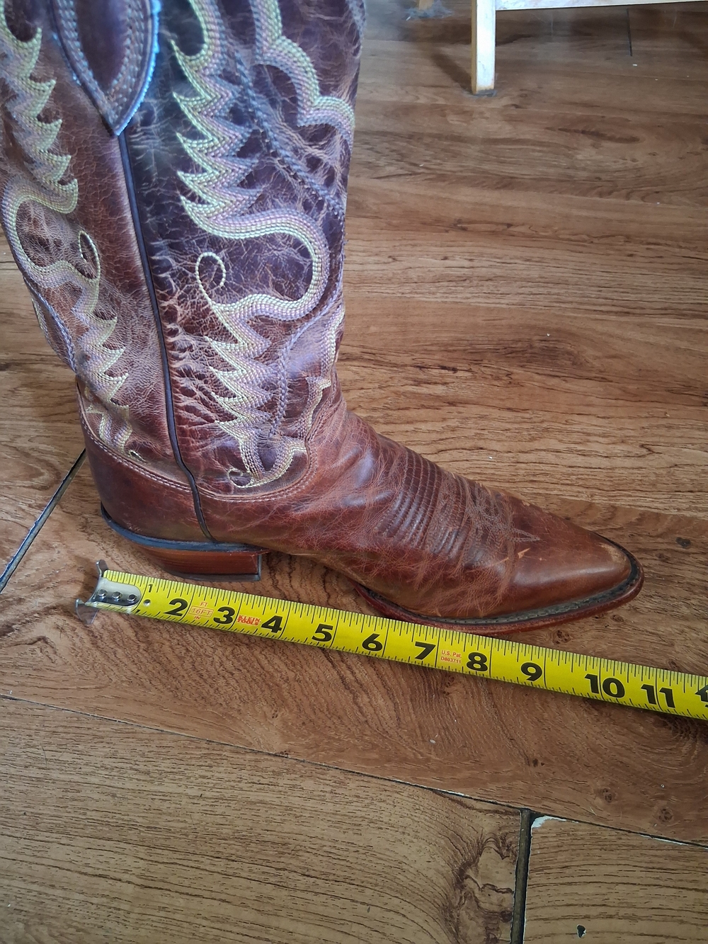 Justin Boots Brown & Tan Woman's Western Cowboy Boots - Picture 7 of 9